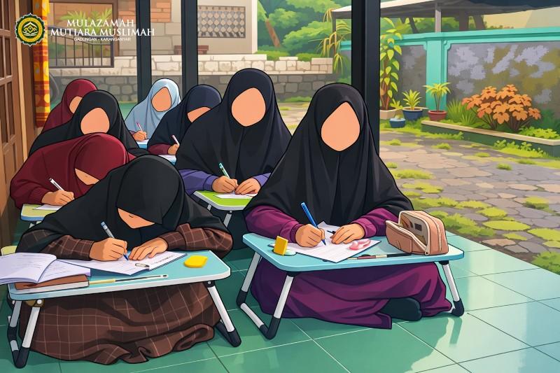 Langkah Mantap Menuju Ilmu Syari Santriwati Tahun Pertama Tuntaskan Durusulughah Juz 2